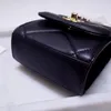 Mini sac à bandoulière en peau de mouton à carreaux diamant pour femmes, sac à clapet avec chaîne en métal avec boîte cadeau