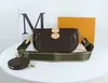 Accessoires multi-pochettes sacs de créateurs vieille fleur marron trois en un sac à bandoulière pochette en relief mode luxe femmes portefeuille messager M44840