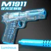 Luminous Gun Toys M1911 Pistol Model Guns Toy Shell Ejection für Kinder Jungen Geburtstagsgeschenk Spiele im Freien 2038