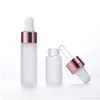 Groothandelsmonsterverpakking 1 ml 2 ml 3 ml 5 ml Mini Glass Druppper flessen met roségouden deksel voor reizen