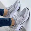 Sneakers C307b Dress Ladies Lace Up Wedge Heel Vulcanized Thick Sole Air Cushion Casual Large Size 43 Women's Shoes 230403