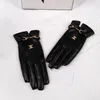 Gants mens femmes cinq doigts gants de mode créateur de mode imprime épaissante