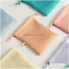 Bijoux Stand 50pcs Flanelle Emballage Pochettes Chic Violet Faveur Sac Cadeau Veet Dstring Pochette Pour Maquillage Cosmétique Eyel Dhgarden Dh4Bi