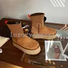 Winter UG Boots منصة عالية القطع تسمان النسائية حجم Tazz Slides Australian Mini Boot Fur Slides Winter Boot