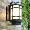 Lámparas de pared estilo chino lámpara al aire libre villa hierro arte retro pasillo simple japonés balcón