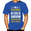 T-shirts pour hommes 2023 Funny Men Women Nouveauté Tshirt Paramedic - Im A My Level Of Sarcasm Mens Premiumcool T-Shirt (2)