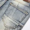 Jeans pour hommes cassé épissage hommes mince 2023 automne moto hip hop pantalons décontractés taille moyenne vêtements de mode