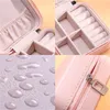 Wholesale Portable Zipper PU Leather Travel Jewelry Storage Box Rings Earrings Necklace Organizer Gift Display Case Travel Accessories