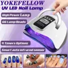 Nail Dryers 66LEDs Powerful UV LED Lamp For Nails Drying Gel Polish Manicure Lamp With Smart Sensor Dryer Nail Supplies For Professionals 230403