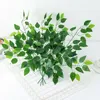 Fiori decorativi 60 cm Eucalipto Branch di ramo rotondi foglie di denaro artificiale foglia retrò decorazione fiore falsa foglio