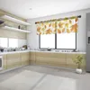 Tenda Texture autunnale Tende trasparenti per cucina Cafe Mezza corta Tulle Finestra Valance Home Decor