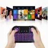 A8 Mini clavier Bluetooth 2.4G double Mode 7 couleurs rétro-éclairage touche portable rétro-éclairé commande de souris pour Windows Android TV