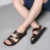 Casual Fashion YEINSHAARS Men Size Big Shoes Slip-on PU Leather Soft Non-slip Beach Summer Sandals Slippers Flats Flip Flop 230403 GAI 147