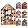 Decorazioni natalizie Palline per albero Ornamenti Set 70 pezzi Palla grande Fiocco di neve Stella Natale Ciondolo appeso Noel Navidad Decorazione domestica Anno 231102