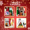 군인 크리스마스 하우스 빌딩 블록 세트 장난감 LED 조명 Santas 방문 멋진 휴가 선물 아이디어 231110