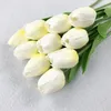 Dekorative Blumen 10pcs/lot Denisfen künstliche reale Note PU-Tulpe-Simulations-Blume für Hochzeits-Inneneinrichtungs-Anordnung AFT2153