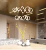 Pendelleuchten Postmoderne Persönlichkeit Kreatives Restaurant Kronleuchter LED Versprechen Dimmbare Lampe Geformte Aluminium-Kunstleuchte LedPe