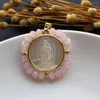 Pendant Necklaces 10pcs/lot 30mm Natural Virgin Of Guadalupe Mother Pearl Shell Charms For Necklace