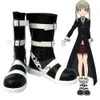 Catsuit kostymer anime soul eater maka albarn cosplay skor svarta fancy stövlar skräddarsydda