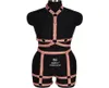 Bälten goth rosa läder sele ring bondage midja dans rave full body streck bälte sexig bur bh underkläder hänge shapewear2452508