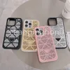 İPhone 15 Pro Maks Kılıfları Moda Tasarımcısı Rhinestone Diamond Women Back Cover Apple iPhone 13 Promax 12 Pro Max 14 Üçgen P Sert TPU Kapakları