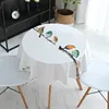 Table Cloth 1Pc Oilcloth On Waterproof Pvc Track The Cover Round Tablecloth Silicone Modern Ramadan Decoration