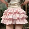 Kvinnors shorts xinqing lolita kjol y2k kvinnor estetiska hög midja ruffle spets skiktade trosor underbyxor pumpa blommor söta knickers