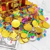 Andere speelgoed Plastic Piraten Treasure Box Gold Coin Gem Storage Organizer Chest Gifts For Kid Birthday Party Decoration Toy 230403