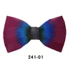 Laços de pena de pavão gravata britânica coreana masculina negócios banquete anfitrião roupa formal vestido camisa acessórios high-end casamento bowties