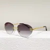 Luxury Designer High Quality Sunglasses 20% Off fashionable cat-eye The same frameless cut edge