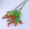 Decorative Flowers Artificial Cherry Pepper Branch Simulated Plants Tree Plastic Fake Home Decoration