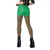 Pantalons Femmes Femmes Noël Imprimer Leggings Rayé Elf Costume Taille Haute Extensible Fitness Yoga Sexy Casual Gym Collants