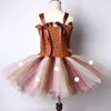 Cosplay Christmas Deer -kostuum voor babymeisjes Tutu -jurk Rendier Kids Birthday Outfit Kinderen Halloween Kostuums Meisjeskleding 230403