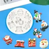 Baking Moulds Christmas Moon Bell Top Hat Flip Chocolate Cake Tool Silicone Mold