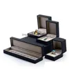 Jóias Stand Oir Luxury Black Touch Paper Bracelet Case Long Chain Box Storage Organizador de presente