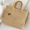 Classique Triangle Paille Raphias Grande Capacité Plage Tissage Shopper Femmes Sac À Main Week-End Sacs Hommes Embrayage Bandoulière Designer Épaule Mode Fourre-Tout Sac