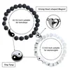 Bracelets de charme Tai Chi Gossip Couple Bracelet pour femmes hommes amis réglable à la main Yin Yang Baided Fashion Lover Bijoux