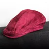 Berets Womens Mens Ivy Cap Mulheres Boina Cabbie Motorista Chapéu Sboy Outono Inverno Flat Chapéus Cinza Vintage Gatsby 06