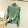 Women's Hoodies Solid Color Womesn Tight Warm Fit Long Sleeve Bottoming Shirt Korean Oversize Green Hooded Pullover Female Sudadera