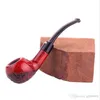 Smoking Pipes Bending Apple pipe classique à petit point rouge Mini pipe portable en acajou