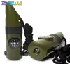 Kit de survie militaire multifonctionnel 7 en 1, loupe, sifflet, boussole, thermomètre, lumière LED 2212904, 1 pièce