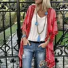 Bluzki damskie koszule damskie wydrukowane kardiganowa koszula Bluzka Summer Kimono długi rękaw Boho Beach Cover Tops Panie Długie bluzki koszule plus rozmiar 5xl 230331