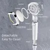 Bathroom Shower Heads 4 Modes High Pressure Shower Head With Switch On Off Button Sprayer Water Saving Adjustable Shower Nozzle Filter For Bathroom 231102