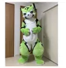 Usine Furry Husky Chien BENT LEGS Fursuit Costume De Mascotte Costume En Fausse Fourrure Tenue De Fête Robe Taille Adulte Décorations Extérieures