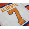 GdSir Custom Alberta Oilers White and Orange 1972 Sept Hockey Jersey Top Ed S-M-L-XL-XXL-3XL-4XL-5XL-6XL