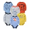 Rompertjes Kavkas Baby jongens en meisjes bodysuit 6 stuks 3 stuks lange mouw 100 katoenen babykleding 012 maanden geboren bodysuit 231102