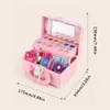 Andere Toys Children's Make -up Cosmetica spelen Box Princess Girl Toy Play Set Lipstick Eye Shadow Safety Nontoxic Kit for Kids 230403