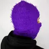 Bérets Balaclava Distressed Knitted Masque de ski intégral Shiesty Camouflage Knit Fuzzy