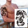 Temporäre Tattoos DIY Kompass Schiffsanker Temporäre Tattoos für Männer Erwachsene gefälschte Löwe Tiger Drache Astronaut Tattoo Aufkleber einzigartige wasserdichte Tatoos Z0403