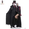 Halloween Vampire Couple Costumes Men's Bloody Handsome Costume Womens Steampunk Vampiress Uniforms Blood Countess Kits2325